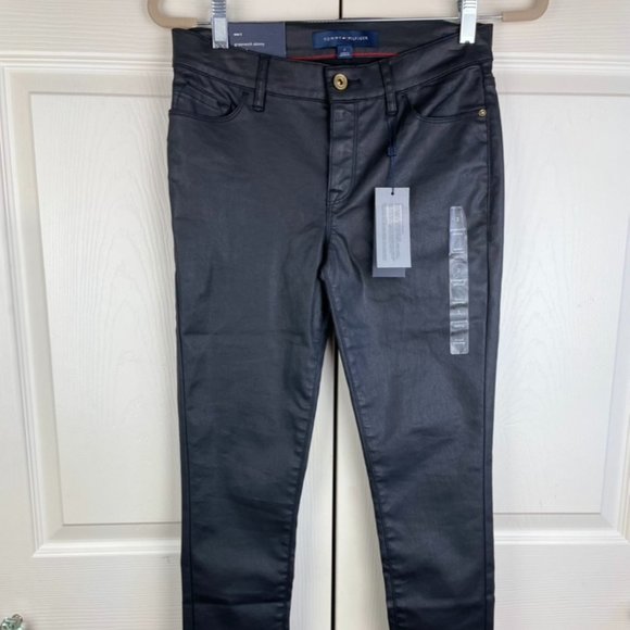 Tommy Hilfiger Greewich Skinny Midrise Black Cotton Jeans Size 2 NWT - Picture 3 of 8